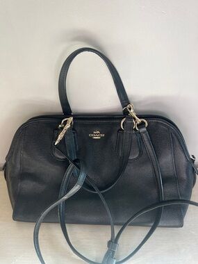 Coach Black Leather Satchel Bag